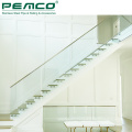 Modern Home Indoor Design Frameless Tempered Glass Stair Stainless Steel Railing Standoff